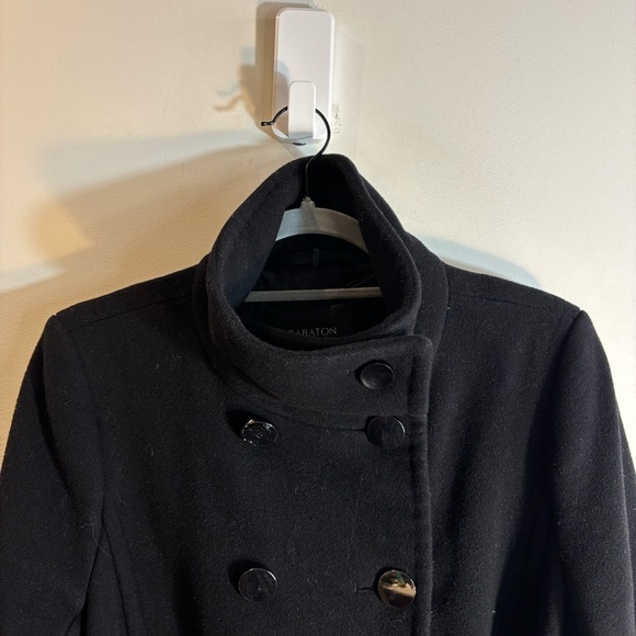 BABATON Sz L Double Breasted Funnel Neck Wool Cashmere Blend Coat by Aritzia - Picture 3 of 11